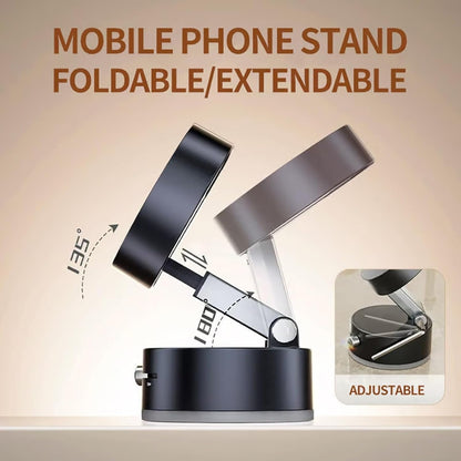 Foldable Vacuum Magnetic Car Phone Holder 360° Rotating Hands-Free Mount