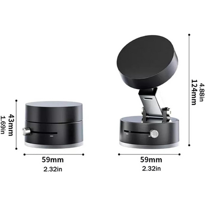 Foldable Vacuum Magnetic Car Phone Holder 360° Rotating Hands-Free Mount