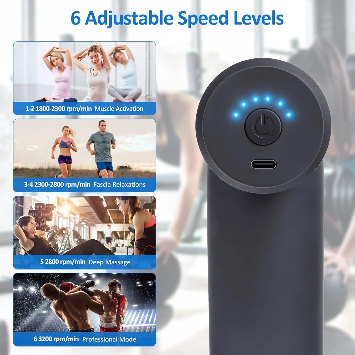 Portable Mini Massage Gun Deep Tissue Percussion Muscle Massager