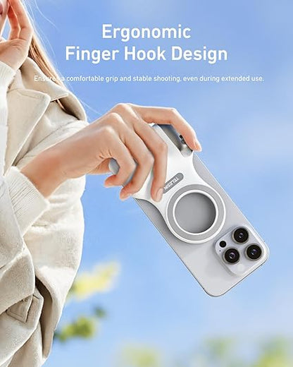 Magnetic Camera Grip with LED Selfie Light