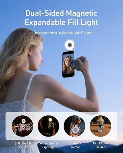 Magnetic Camera Grip with LED Selfie Light