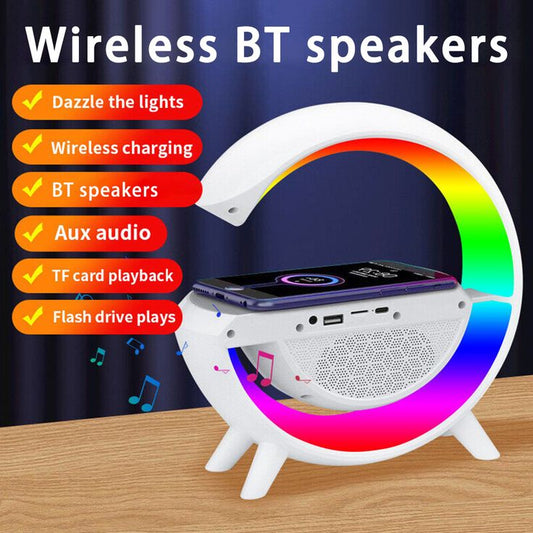 Wireless Charger Atmosphere Lamp 2026 New Intelligent LED Table Lamp Bluetooth Speaker